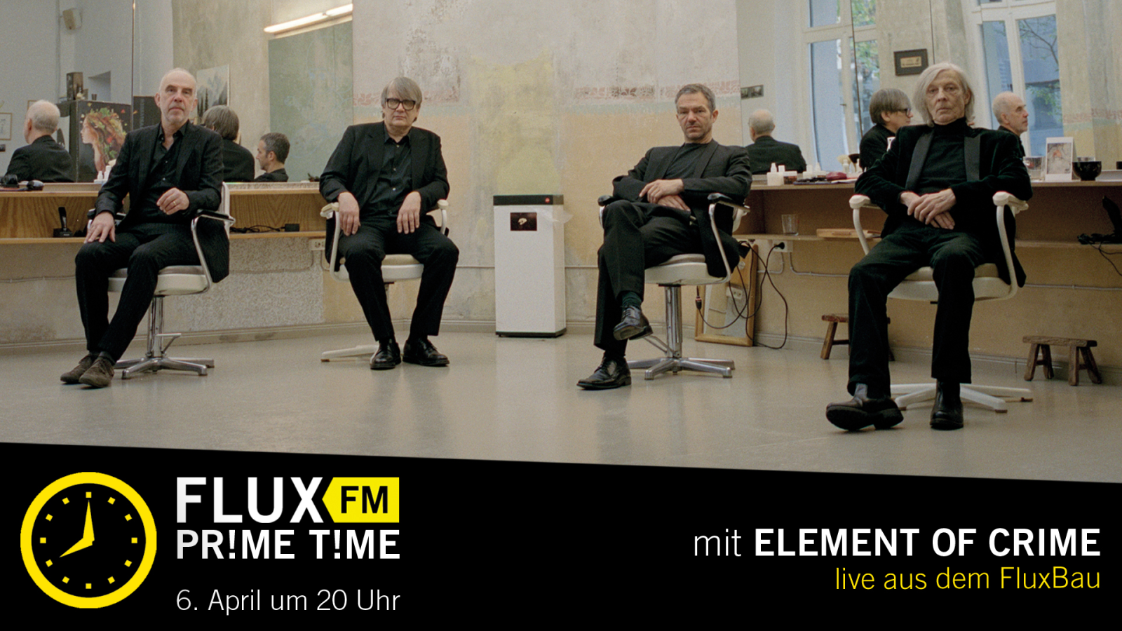 FluxFM PR!ME T!ME mit Element Of Crime LIVE & exklusiv im FluxBau
