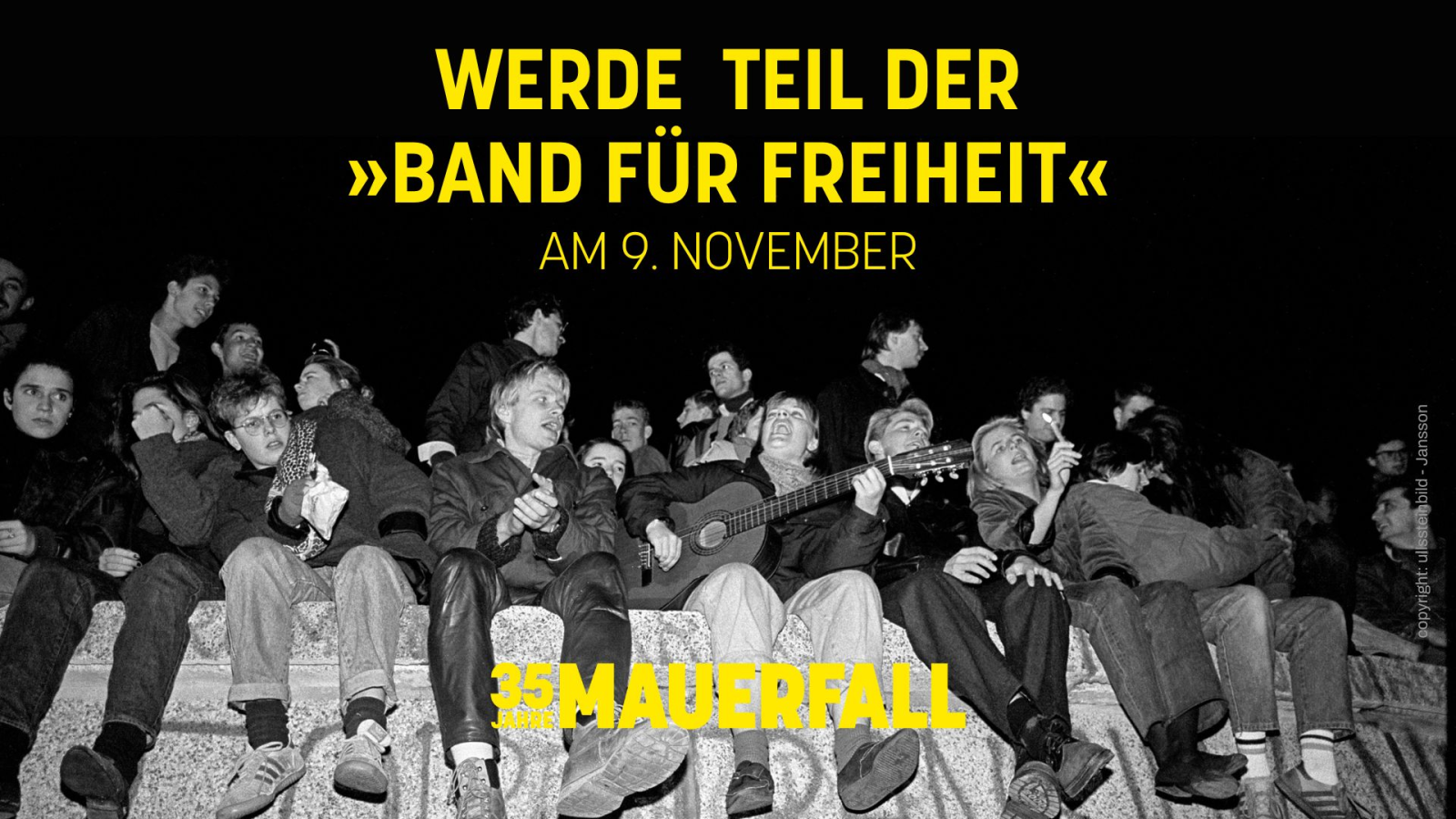 35 Jahre Mauerfall - Werdet Teil der Band für Freiheit!, © Kulturprojekte Berlin