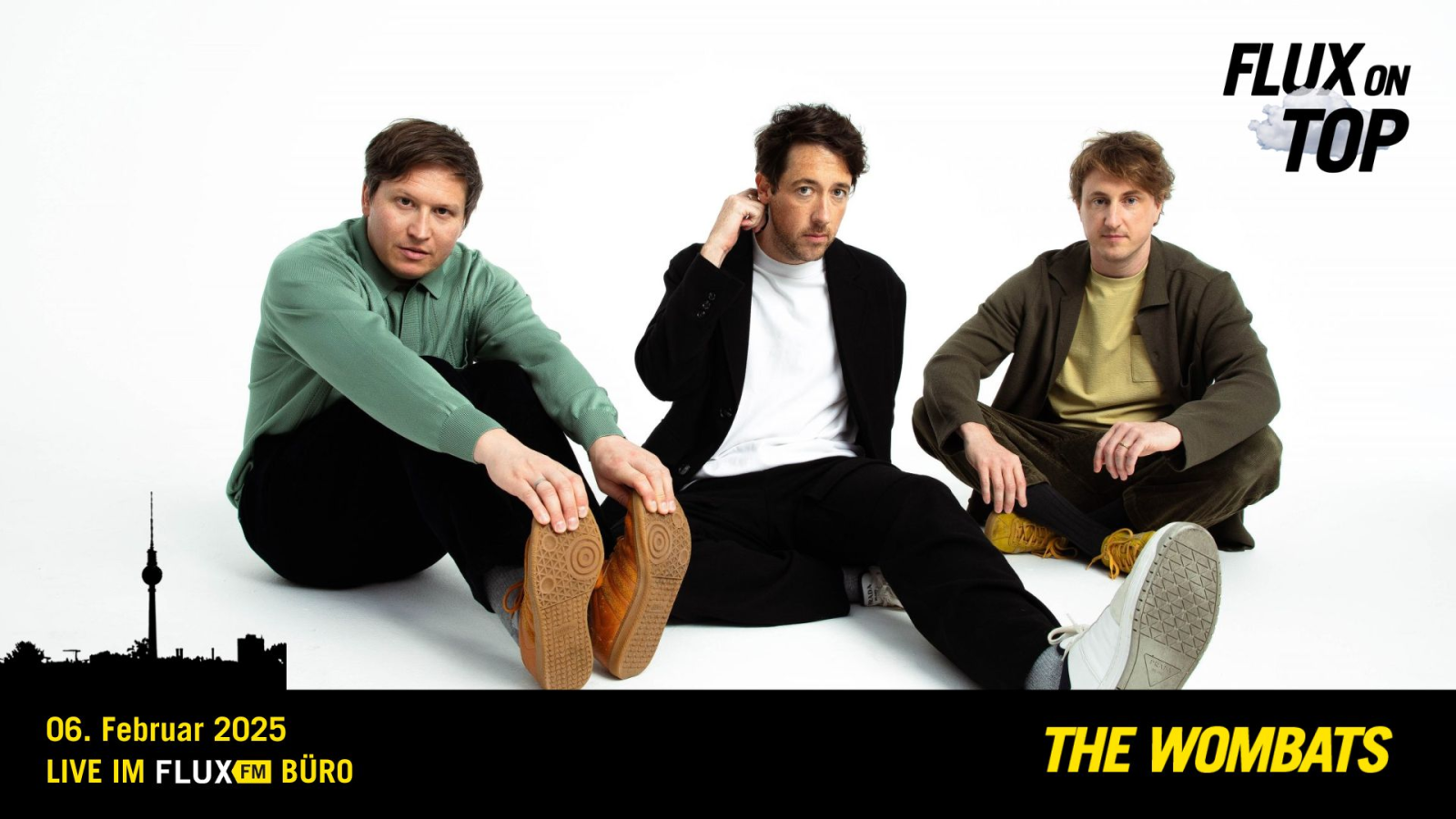 The Wombats LIVE bei Flux On Top #1 am 6. Februar 2025, © FluxFM | Pressebild The Wombats