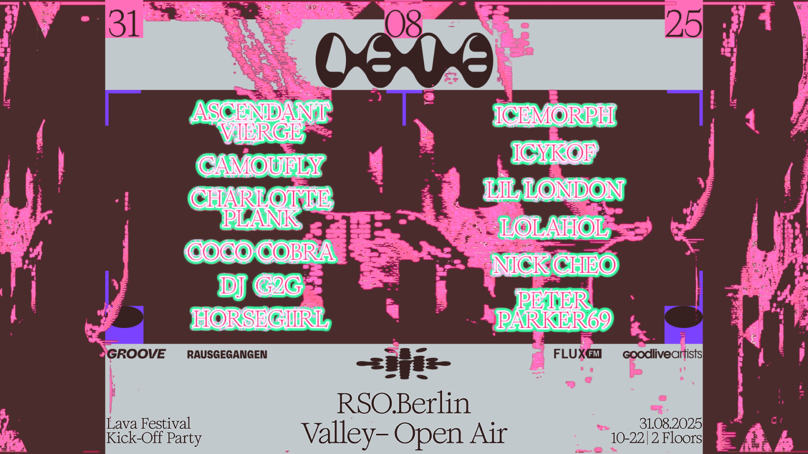 LAVA mit u.a. horsegiirL, ascendant vierge, Coco Cobra uvm. | Konzerte, © via Goodlive Artists