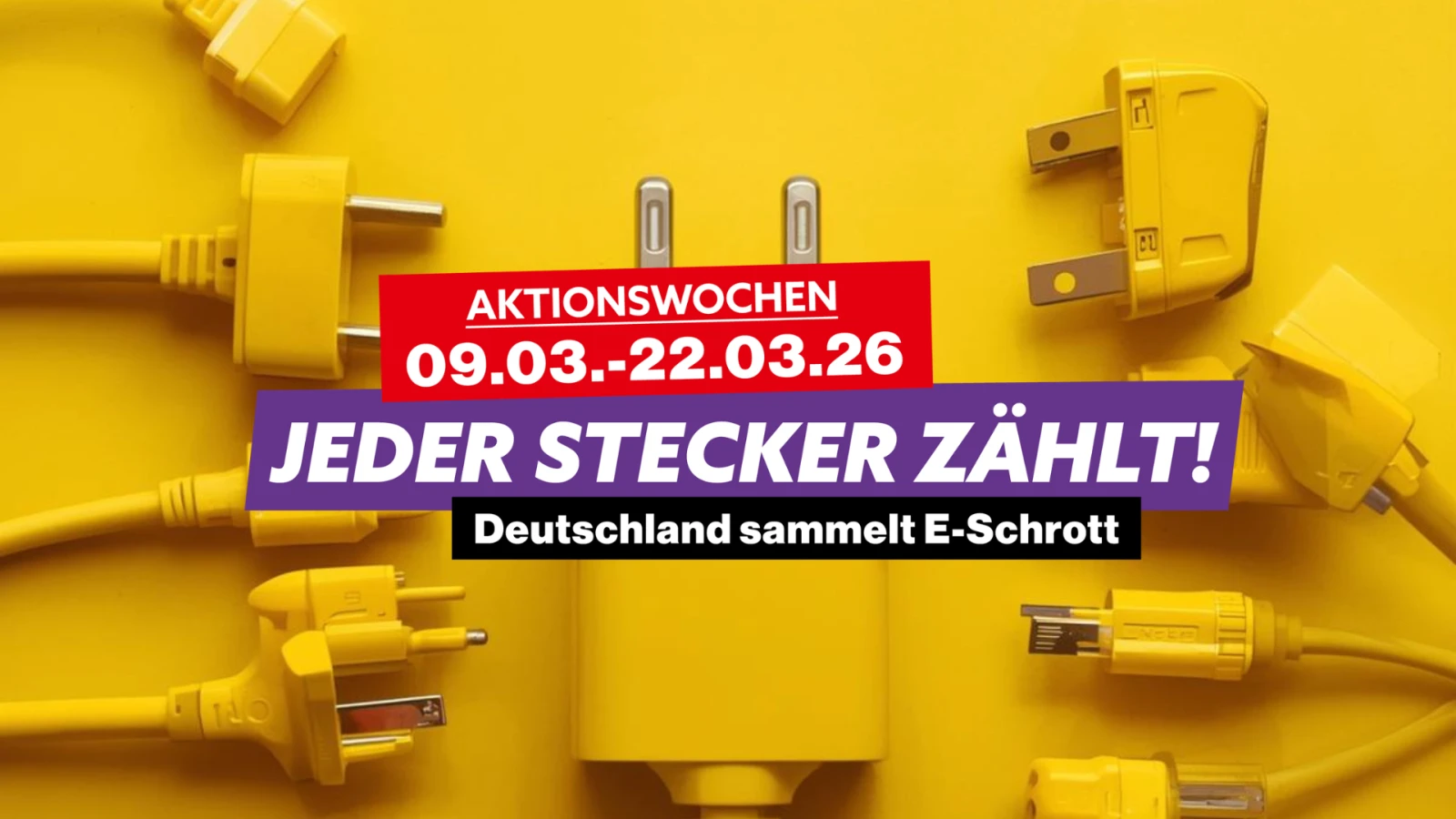 JEDER STECKER ZÄHLT 2026 - Deutschland sammelt E-Schrott, © FluxFM JEDER STECKER ZÄHLT 2026 - Deutschland sammelt E-Schrott, © FluxFM