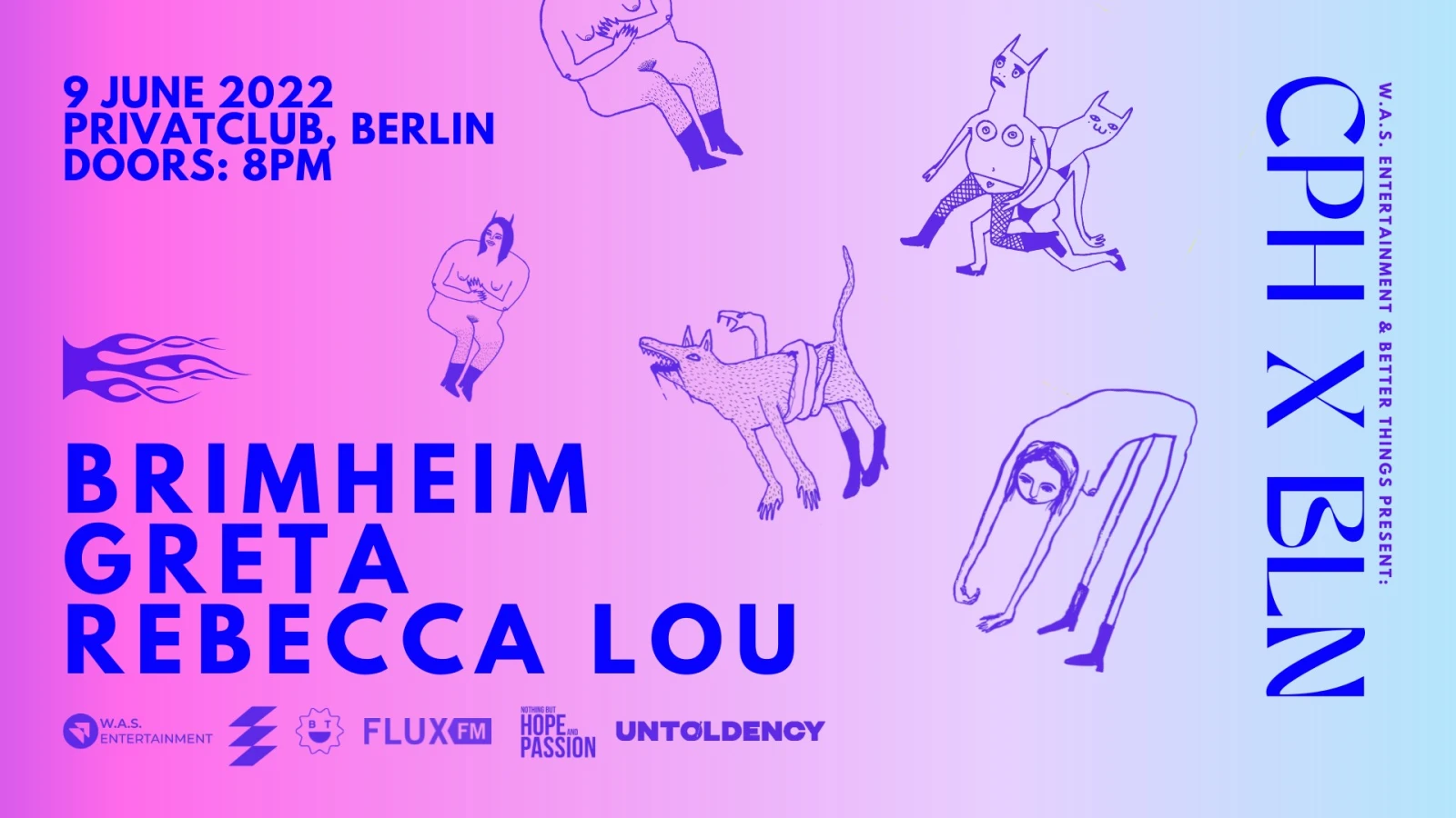 CPH X BLN: Brimheim, GRETA & Rebecca Lou | Konzert CPH X BLN: Brimheim, GRETA & Rebecca Lou | Konzert