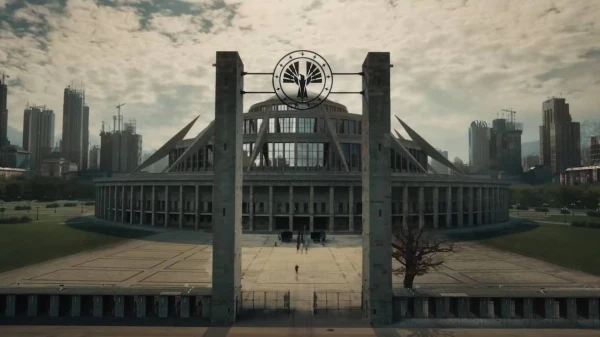 Das Berliner Olympiastadion im neuen "Tribute von Panem"-Film., © Screenshot / Lionsgate/ LEONINE Studios Das Berliner Olympiastadion im neuen "Tribute von Panem"-Film., © Screenshot / Lionsgate/ LEONINE Studios