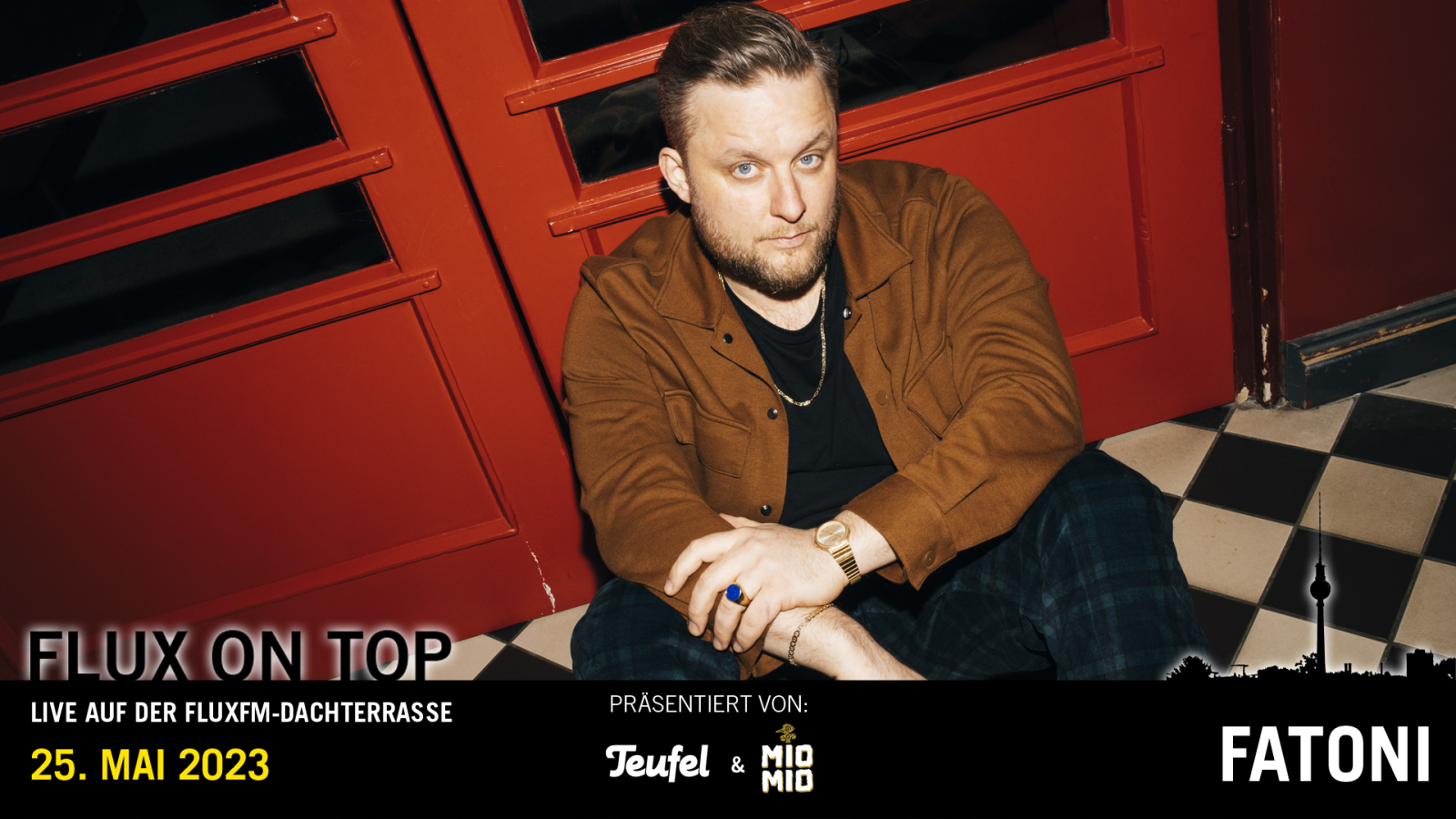 FATONI LIVE bei Flux On Top #3 am 25. Mai 2023 präsentiert von Teufel & Mio Mio, ©  Stephie Braun