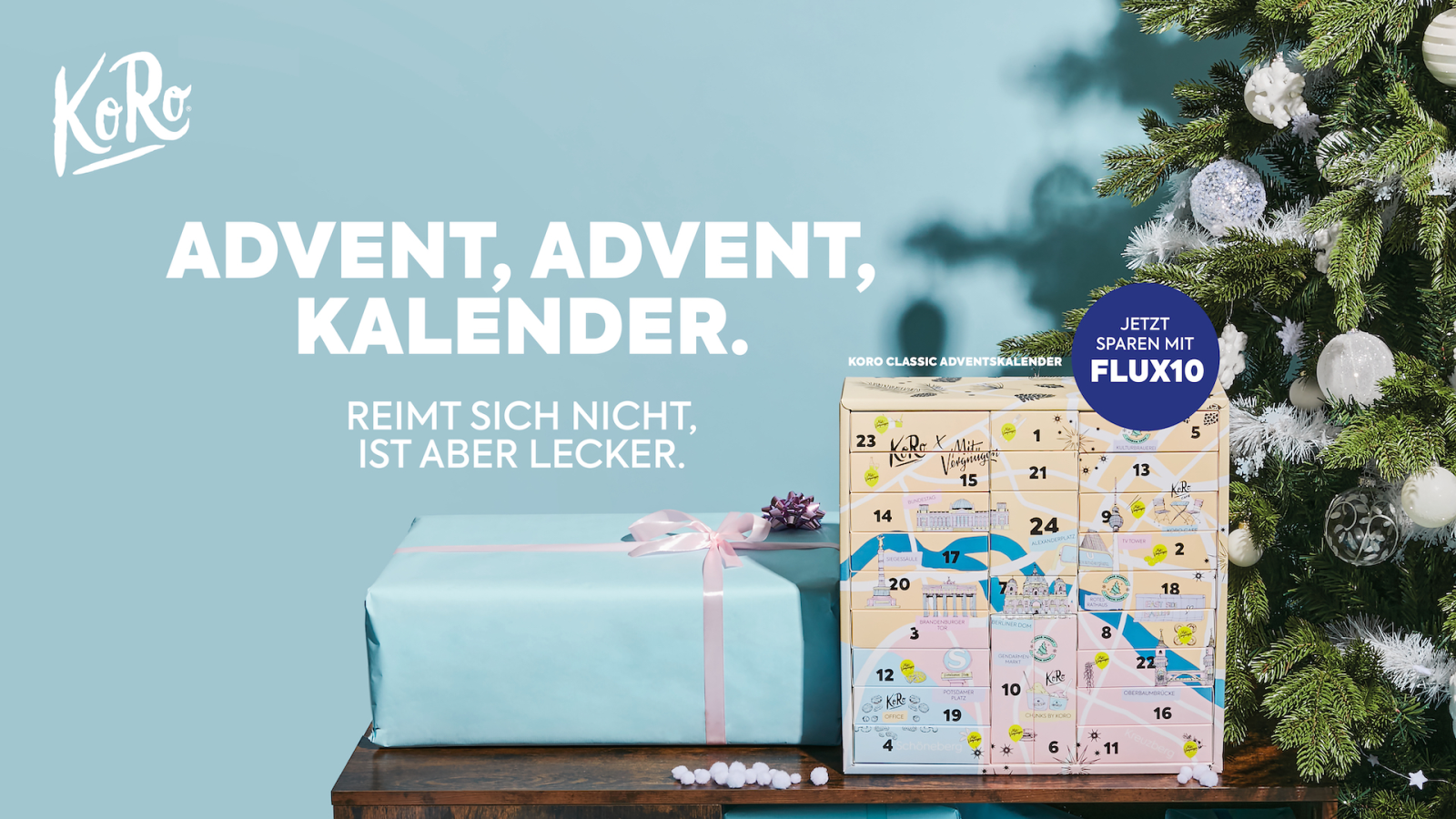 Der FluxFM Adventskalenderspender mit KoRo