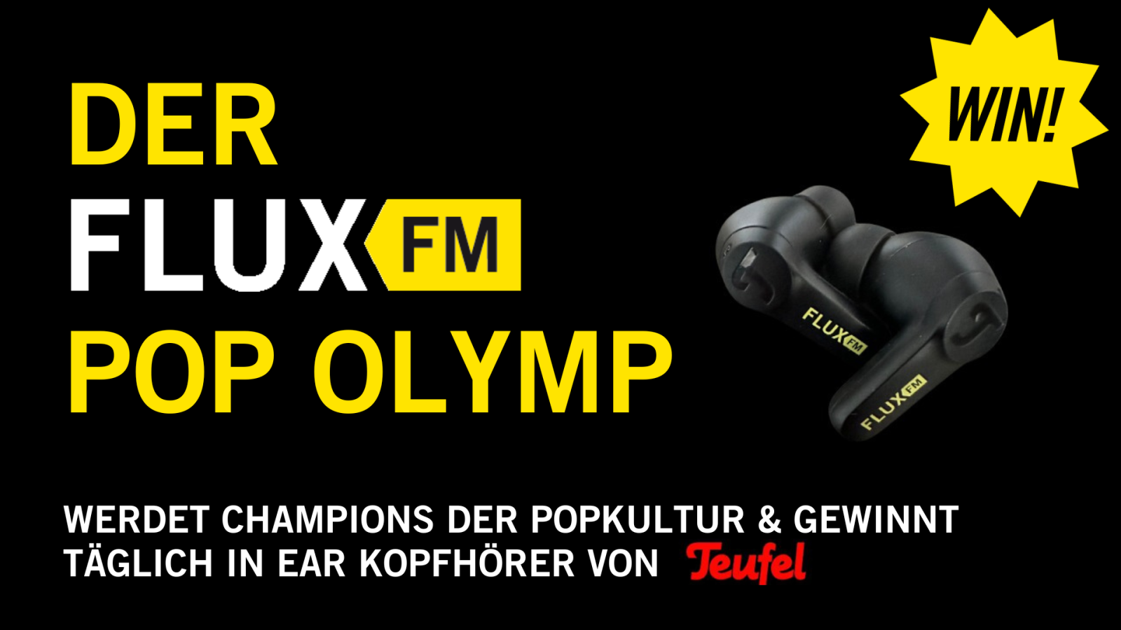 FluxFM Pop Olymp - Champions der Popkultur | präsentiert von Teufel, © FluxFM