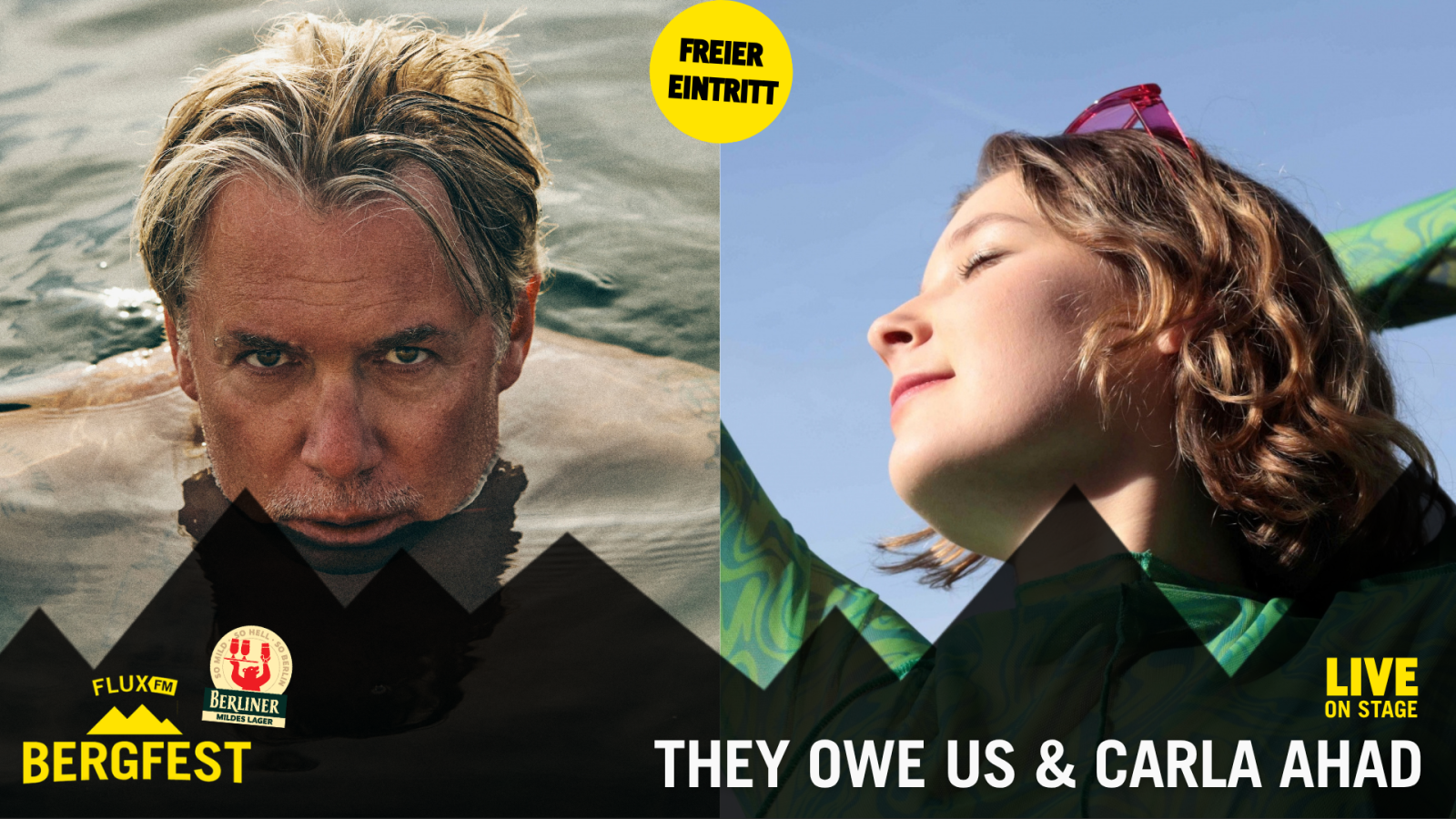 FluxFM Bergfest Closing am 30. September mit They Owe Us & Carla Ahad, © Pressebilder (The Owe Us, Carla Ahad)