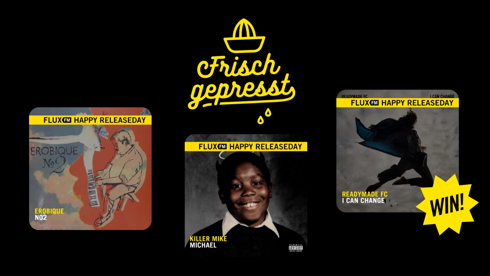 Frisch gepresst - mit Erobique, Killer Mike und Readymade FC Frisch gepresst - mit Erobique, Killer Mike und Readymade FC