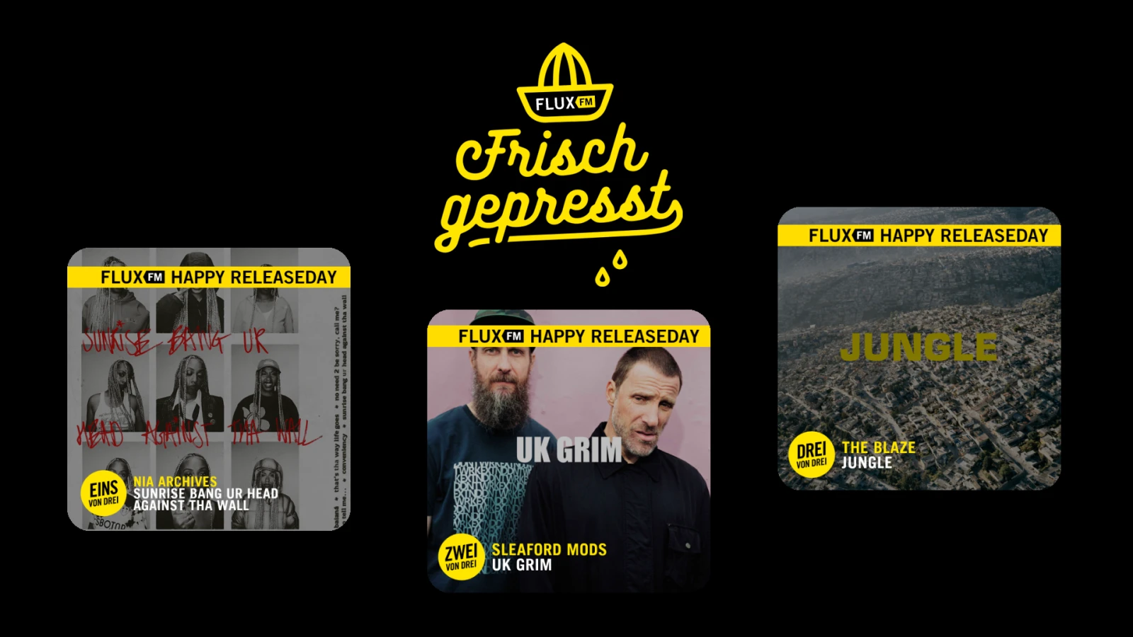 Frisch gepresst - mit Nia Archives, Sleaford Mods & The Blaze Frisch gepresst - mit Nia Archives, Sleaford Mods & The Blaze