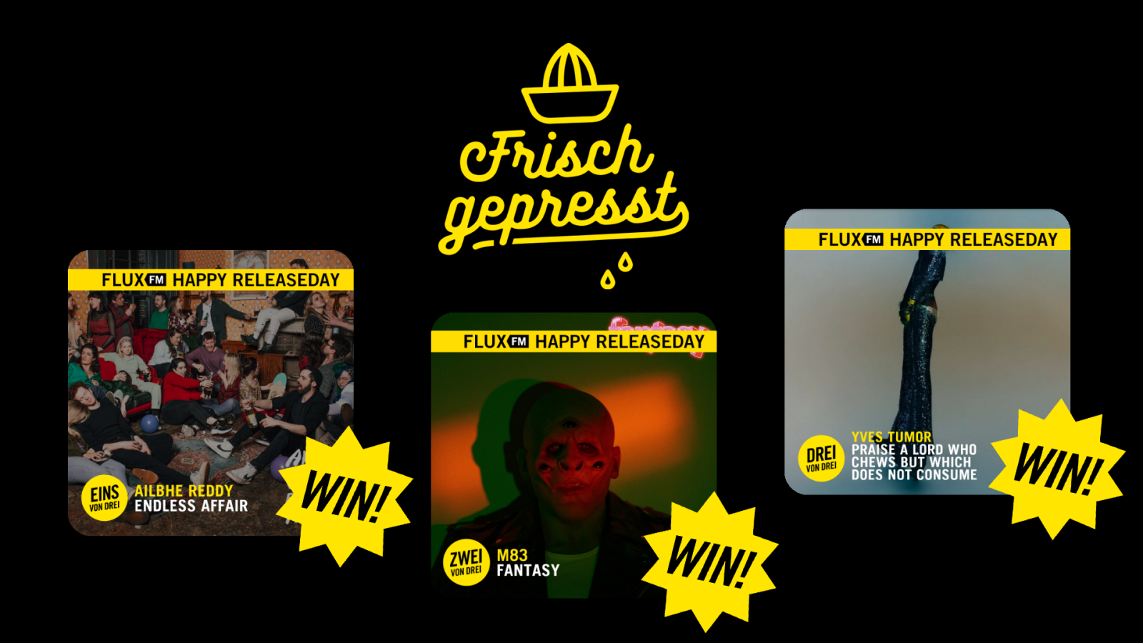 Frisch gepresst - mit Ailbhe Reddy, M83 & Yves Tumor